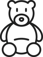 Teddy Bear Line Icon vector