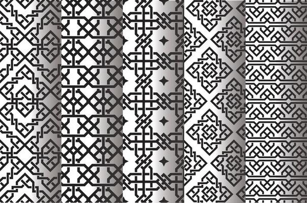 seamless islamic arabic geometric pattern vector art