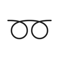 Curly Loop Line Icon vector