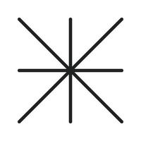Eight-Spoked Asterisk Line Icon vector
