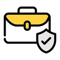 bag security vector illustration on a background.Premium quality symbols.vector icons for concept and graphic design.