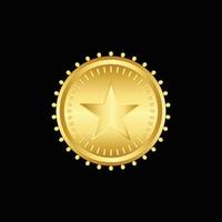 vector ilustración certificado 3d oro frustrar sello o medalla aislado