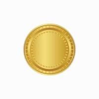 Round golden badge isolated on a Black background, seal stamp gold luxury elegant banner con, Vector illustration certificate gold foil seal or medal isolated.