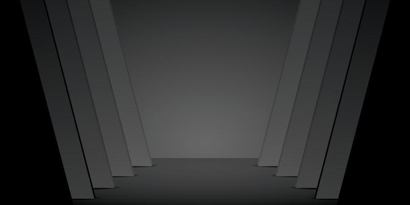 modern diagonal line structure with black wall and floor graphic 3d illustration background for putting your object