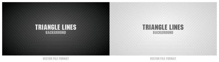 cool minimal black and grey triangle lines background vector set