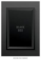 top view of minimal black box 3d illustration vector for putting your object