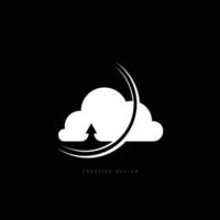 Cloud upload brand icon concept design vector