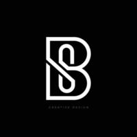 bs mínimo creativo letra marca diseño vector
