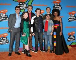 LOS ANGELES - MAR 24  Henry Danger Cast, Cooper Barnes, Ella Anderson, Jeffrey Nicholas Brown, Michael Cohen,Jace Norman, Sean Ryan Fox, Riele Downs at the 2018 Kids Choice Awards at Forum on March 24, 2018 in Inglewood, CA photo
