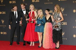 LOS ANGELES - SEP 17  Jeffrey Nording, Alexander Skarsgard, Nicole Kidman, Reese Witherspoon, Zoe Kravitz, Laura Dern at the 69th Primetime Emmy Awards - Press Room at the JW Marriott Gold Ballroom on September 17, 2017 in Los Angeles, CA photo