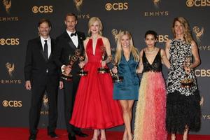 LOS ANGELES - SEP 17  Jeffrey Nording, Alexander Skarsgard, Nicole Kidman, Reese Witherspoon, Zoe Kravitz, Laura Dern at the 69th Primetime Emmy Awards - Press Room at the JW Marriott Gold Ballroom on September 17, 2017 in Los Angeles, CA photo