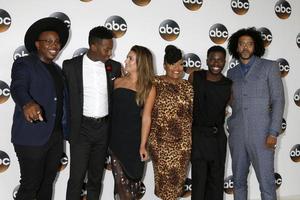 LOS ANGELES   AUG 6 - Marcel Spears, Brandon Michael Hall, Lea Michele, Yvette Nicole Brown, Bernard David James, Daveed Diggs at the ABC TCA Summer 2017 Party at the Beverly Hilton Hotel on August 6, 2017 in Beverly Hills, CA photo