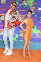 LOS ANGELES - APR 9 - Rob Gronkowski, Miranda Cosgrove at the 2022 Kids Choice Awards at Barker Hanger on April 9, 2022 in Santa Monica, CA photo