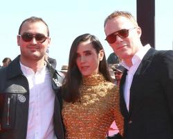 LOS ANGELES  MAY 4 - Kai Dugan, Jennifer Connelly, Paul Bettany at the Top Gun - Maverick World Premiere at USS Midway on May 4, 2022 in San Diego, CA photo