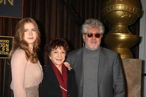 LOS ANGELES, NOV 9 - Amy Adams, Aida Takla-OReilly, Pedro Almodovar at the CECIL B. DEMILLE AWARD Honoree Announcement at Beverly Hilton Hotel on November 9, 2011 in Beverly Hills, CA photo