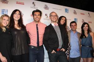 LOS ANGELES, FEB 19 -  Jodie Sweetin, Daria Polantin, Peter Porte, Peter Paige, Kate Payne, David Krumholtz, Aimee Garcia arrives at the 2nd Annual Hollywood Rush at the Wilshire Ebell on February 19, 2012 in Los Angeles, CA photo