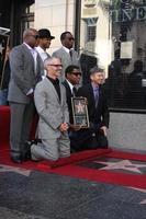 LOS ANGELES, OCT 10 -  Usher, Sean Combs, Antonio LA Reid, City official, Kenny Babyface Edmonds, Leron Gubler at the Kenny Babyface Edmonds Hollywood Walk of Fame Star Ceremony at Hollywood Boulevard on October 10, 2013 in Los Angeles, CA photo