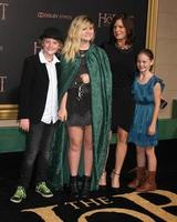 LOS ANGELES, DEC 9 - Marcia Gay Harden, Julitta Dee Harden Scheel, Hudson Harden Scheel, Eulala Grace Scheel at the The Hobbit - The Battle of the Five Armies Los Angeles Premiere at the Dolby Theater on December 9, 2014 in Los Angeles, CA photo