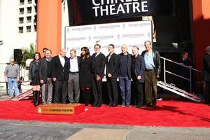 LOS ANGELES, FEB 4 - Billy Crystal, Robert DeNiro, Grace Hightower, David O Russell, other honored guests at the Robert DeNiro Handprint and Footprint Ceremony at the TCL Chinese Theater forcourt on February 4, 2013 in Los Angeles, CA photo