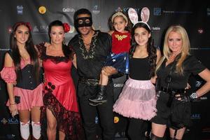 LOS ANGELES, OCT 28 - lexia Umansky, Kyle Richards, Mauricio Umansky, Portia Umansky, Sophia Umansky, Kim Richards at the sCare Foundation s 2nd Annual Halloween Benefit at the Conga Room on October 28, 2012 in Los Angeles, CA photo