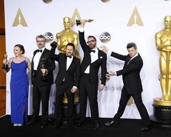 LOS ANGELES, FEB 28 - Mark Williams Ardington, Paul Norris, Sara Bennett, Andrew Whitehurst, Andy Serkis at the 88th Annual Academy Awards, Press Room at the Dolby Theater on February 28, 2016 in Los Angeles, CA photo