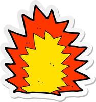 sticker of a cartoon explosion vector