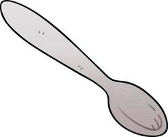 quirky gradient shaded cartoon spoon vector