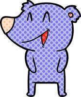 laughing bear cartoon vector