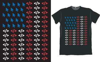 Web Developer USA Flag Programmer T Shirt Design vector