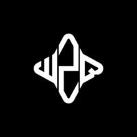 diseño creativo del logotipo de la letra wzq con gráfico vectorial vector