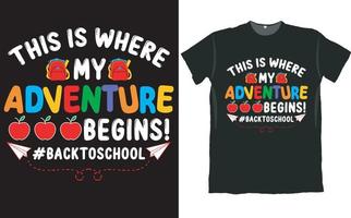 Back to School Kids Boys and Girls T Shirt Design vector