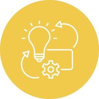 Project Implementation Line Circle Background Icon vector