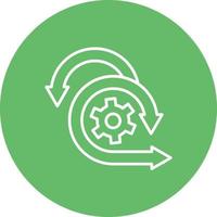 Scrum Line Circle Background Icon vector