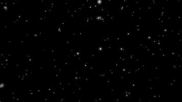 movimento di animazione di shinny stars su sfondo nero. cieli di stelle notturne con sfondo di movimento di stelle scintillanti o lampeggianti. viaggio sullo sfondo dello spazio senza soluzione di continuità. video