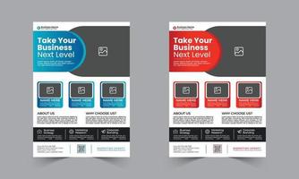 A4 size vertical corporate flyer or banner template design for your brand or company with creative, eye catching, professional and modern shape vector