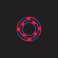 circle rotation abstract motion object colorful geometric logo vector