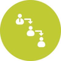 Chain of Command Circle Background Icon vector