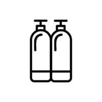 oxygen tank vector icon. Isolated contour symbol illustration