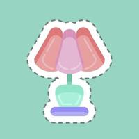 Sticker line cut Table Lamps. suitable for House symbol. simple design editable. design template vector. simple illustration vector