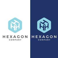 logo box hexagon o cube y tecnología hexagon logo creative simple logo.mediante la edición moderna de ilustraciones vectoriales de plantillas. vector