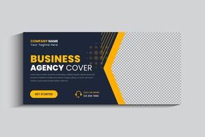 Digital marketing agency social media cover template vector