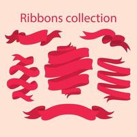 Ribbon elements. Starburst label. Vintage. Modern simple ribbons, gradient ribbons collection set vector