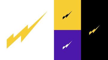 W Monogram Thunder Lightning Business Company logo design vector