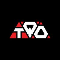 TQO triangle letter logo design with triangle shape. TQO triangle logo design monogram. TQO triangle vector logo template with red color. TQO triangular logo Simple, Elegant, and Luxurious Logo. TQO