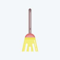 Icon Broom. suitable for Kids symbol. flat style. simple design editable. design template vector. simple illustration vector