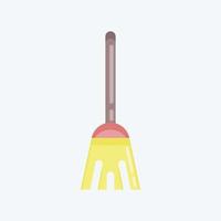 Icon Broom. suitable for Kids symbol. flat style. simple design editable. design template vector. simple illustration vector