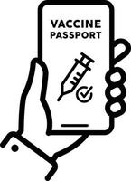 pasaporte de salud móvil vector