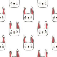 Pattern with a cute rabbit vector