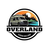 Overland vehicle motorhome camping car vector, best for illustration and company logo vector