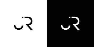 moderno y elegante jr iniciales logo diseño vector